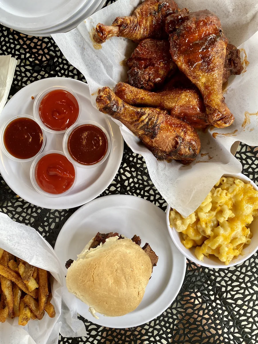 BBQ food at Sublime Smoke Fine BBQ in Bolivar, Ohio.