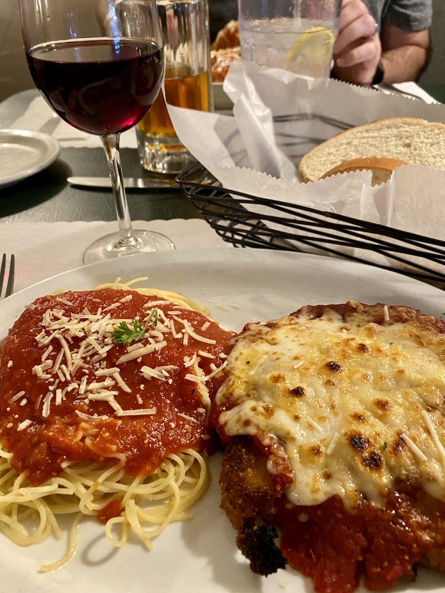 Chicken parmesan at Uncle Primo's in Tuscarawas County, Ohio.