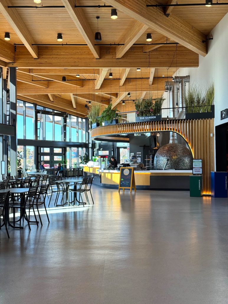 Inside The Garden restaurant at the Market Hall at Glass City Metropark.