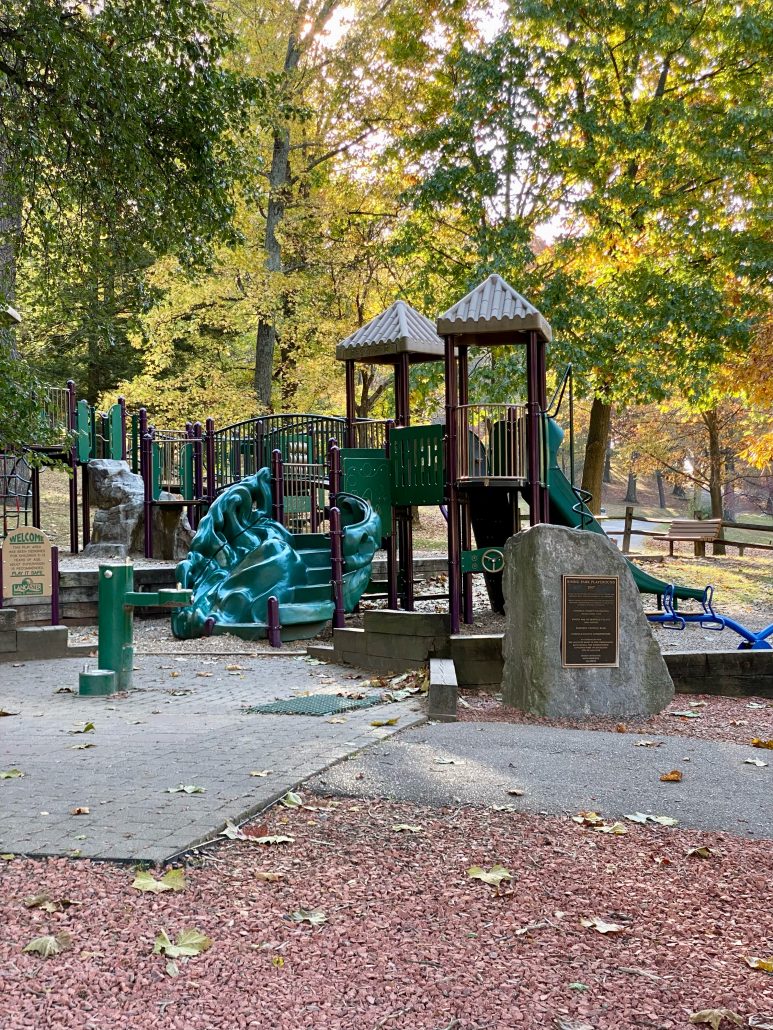 The playground at Rising Park in Lancaster, Ohio.