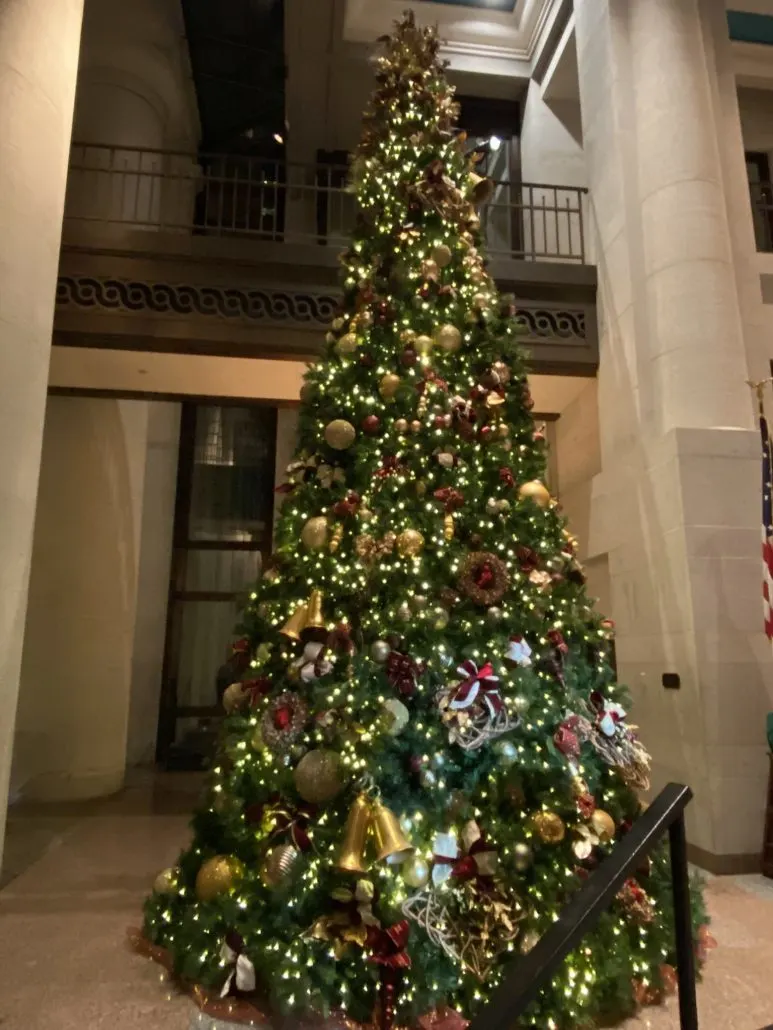 The tree at Ohio Statehouse in Downtown Columbus, Ohio.