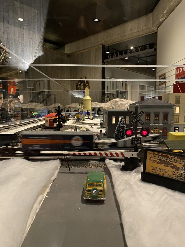 Holiday train at Ohio History Center, on display in December in Columbus, Ohio.