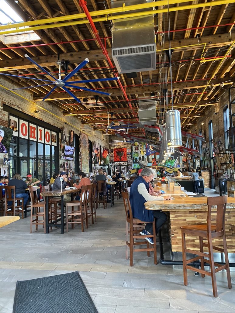 The inside of Ohio Brewing Company, one of the fun date ideas in Columbus, Ohio for couples.