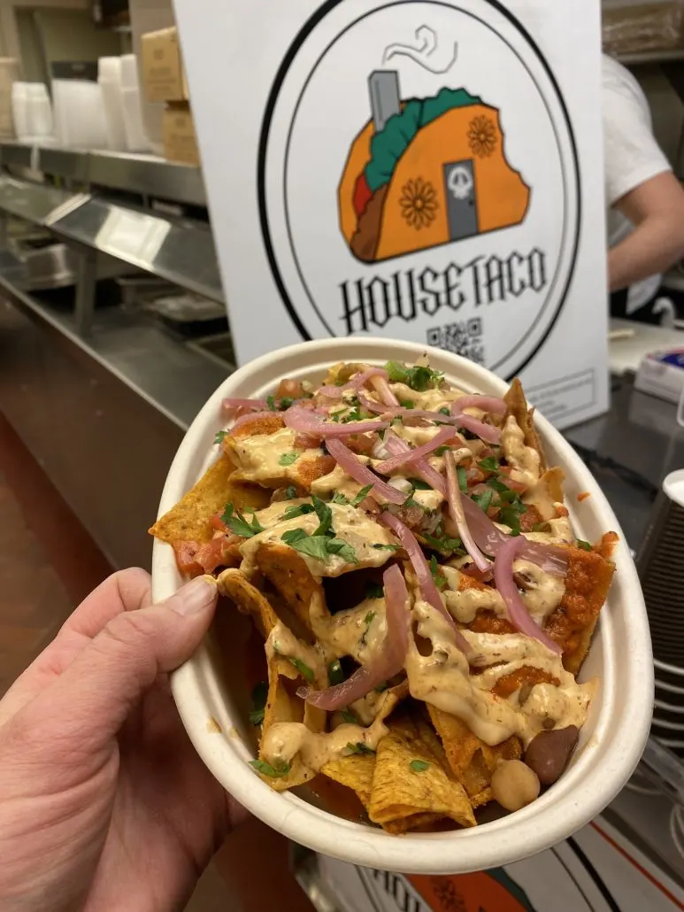 Loaded Nachos from House Taco a downtown Columbus restaurant in the Ohio State House.