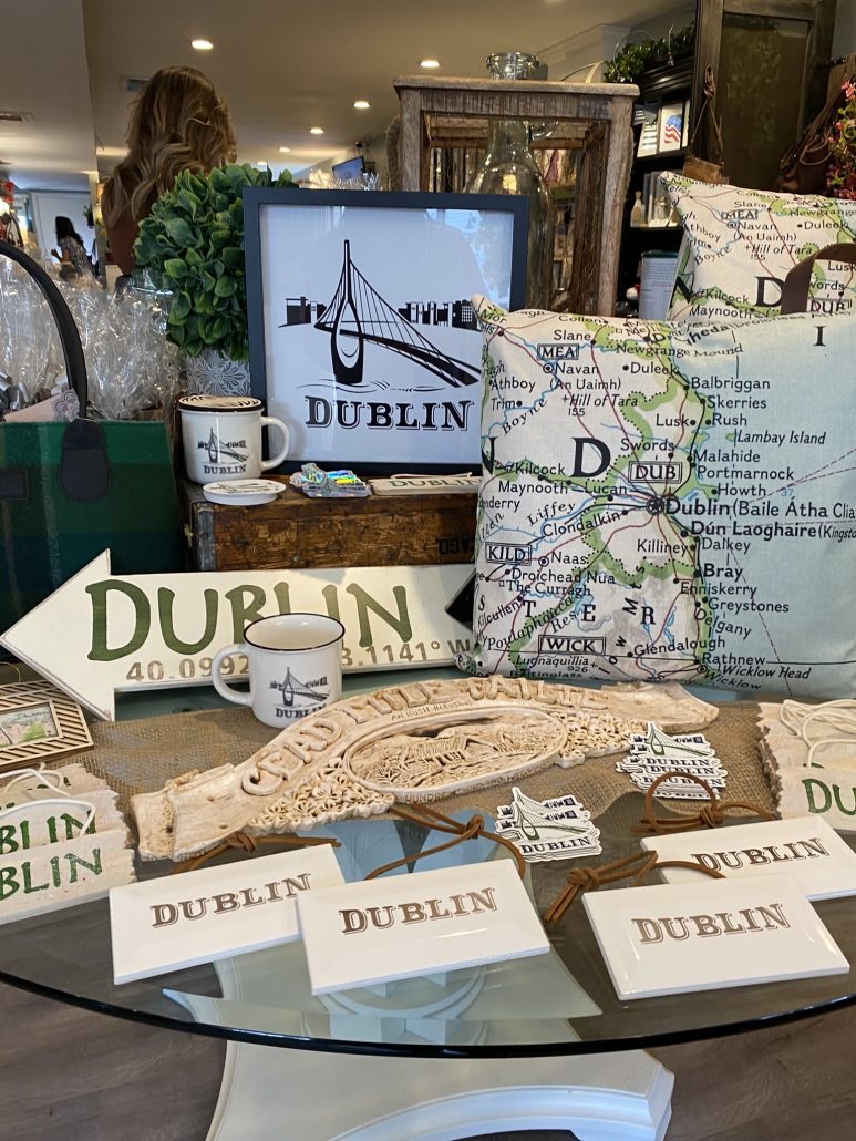 Shopping in the historic Dublin downtown area.
