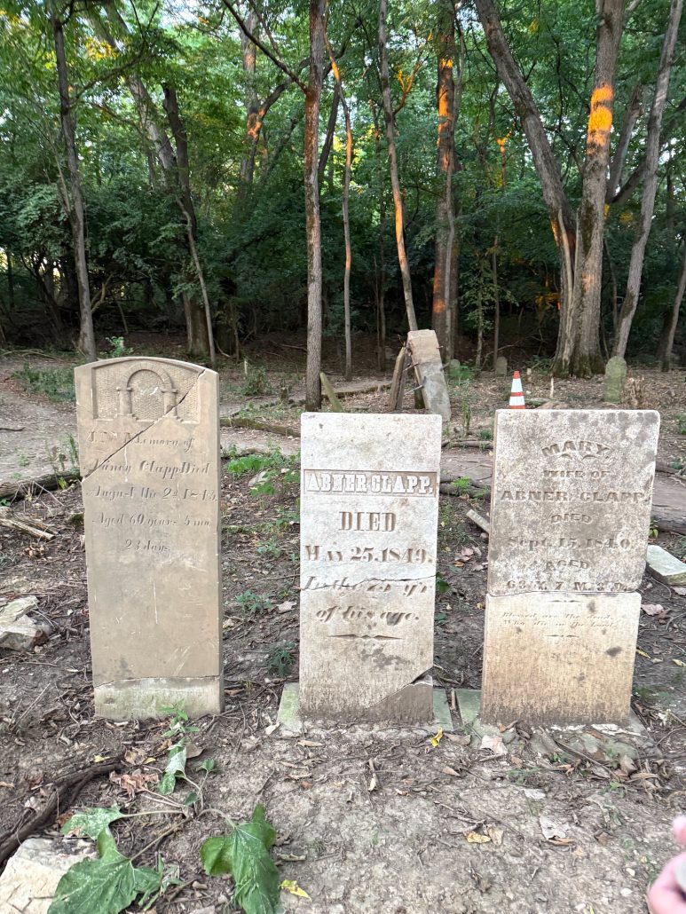 A historic cemetery hidden inside Quarry Trails Metro Park.
