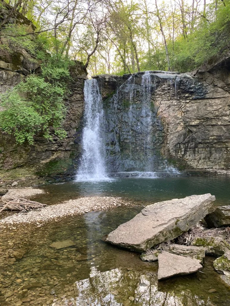Waterfalls in Ohio include this one at Hayden Run Falls in Dublin.