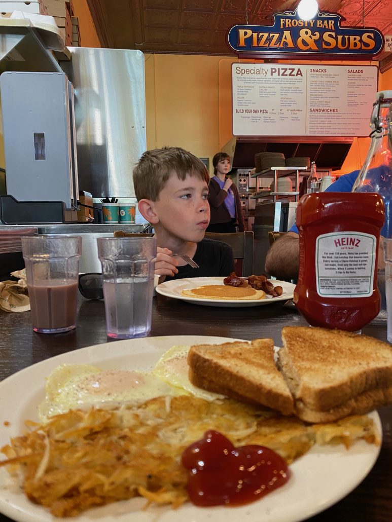 Breakfast at Frosty Bar Pizza & Subs.