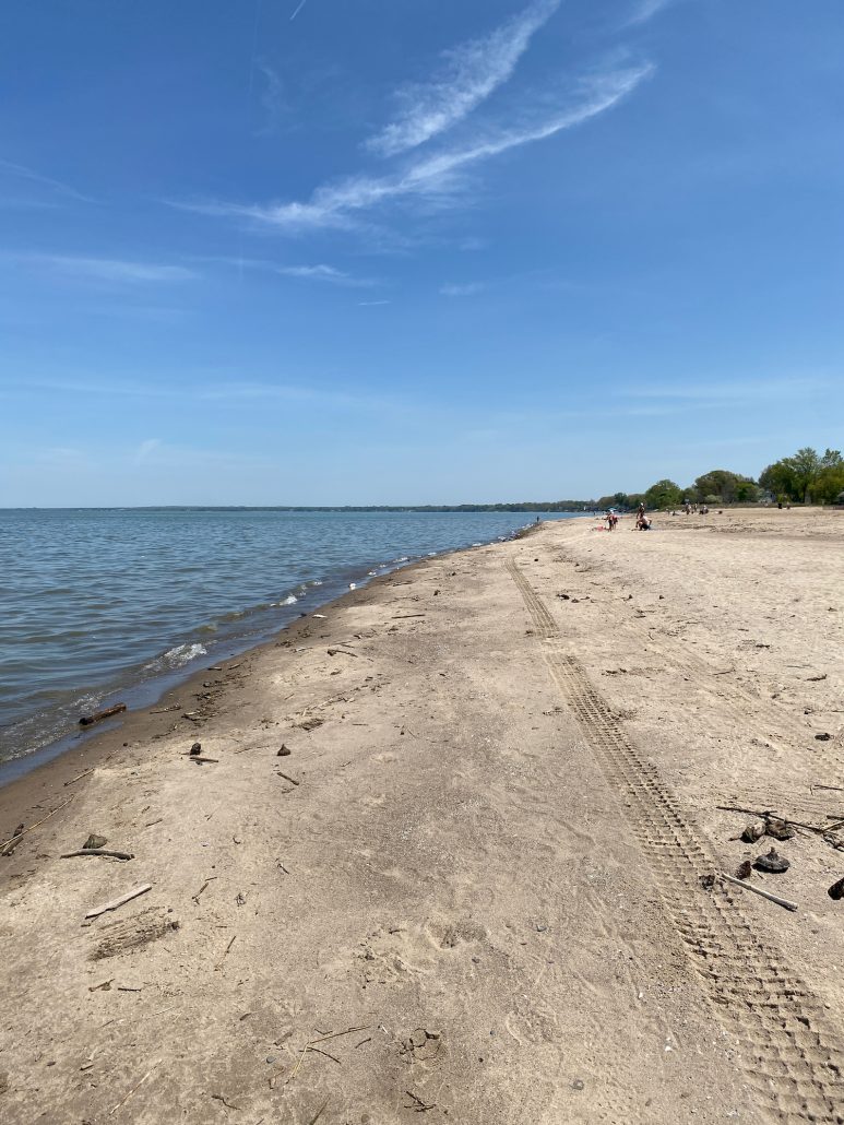 The beach at Nickel Plate Beach on Lake Erie in Huron, Ohio.