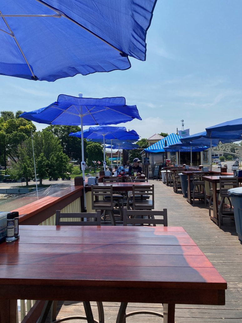 Outdoor patio at Rita's Cantina on Put-in-Bay Island, Ohio.