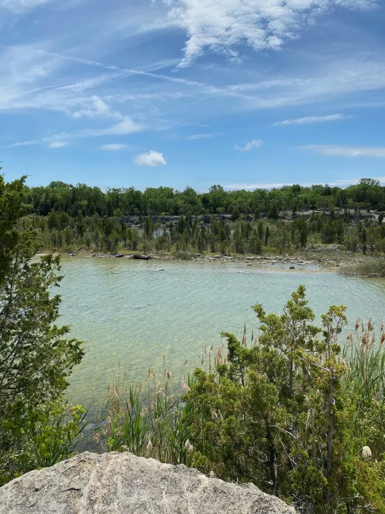 Clear blue water at East Quarry Trails on Kelleys Island.