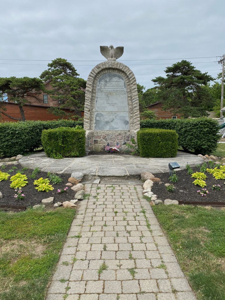 A war memorial in Memorial Park.