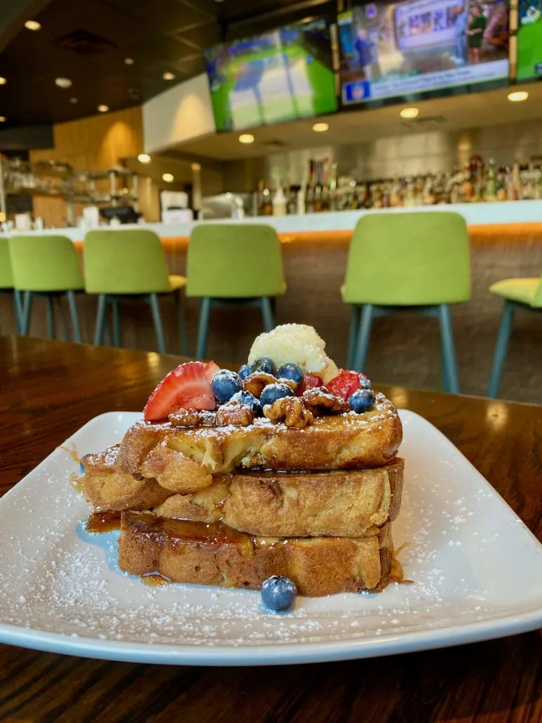 The French Toast Casserole at The Woodbury, a restaurant in downtown Columbus.