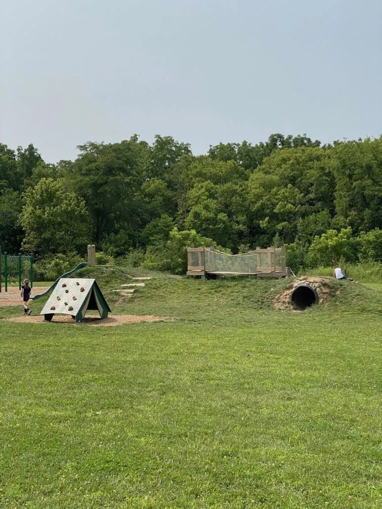 Smaller, toddler play area at Scioto Grove Metro Park in Grove City, Ohio.
