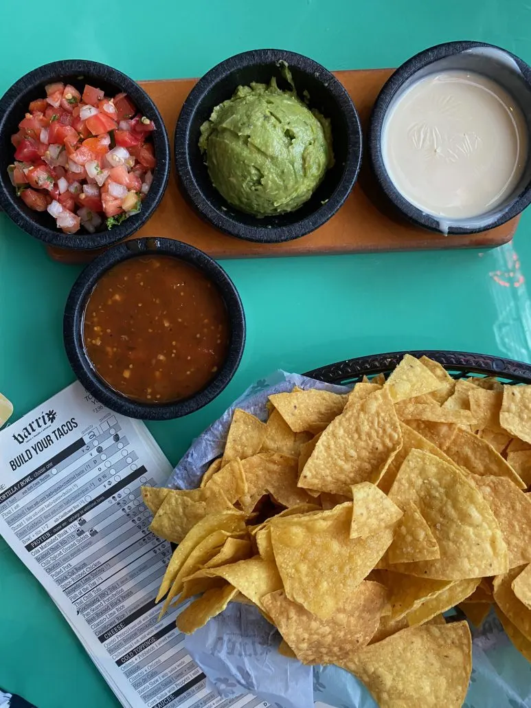 A trio of dips and chips at Barrio, a restaurant in Cleveland, Ohio.