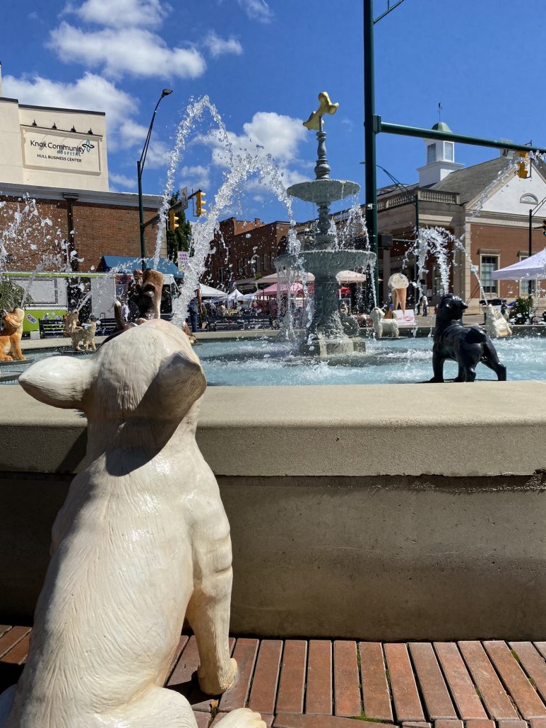 The "Dog Fountain" in Mount Vernon, Ohio.