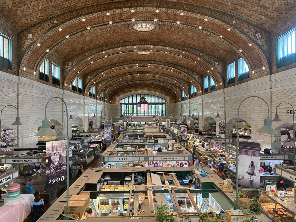 Inside the West Side Market in Cleveland, Ohio.