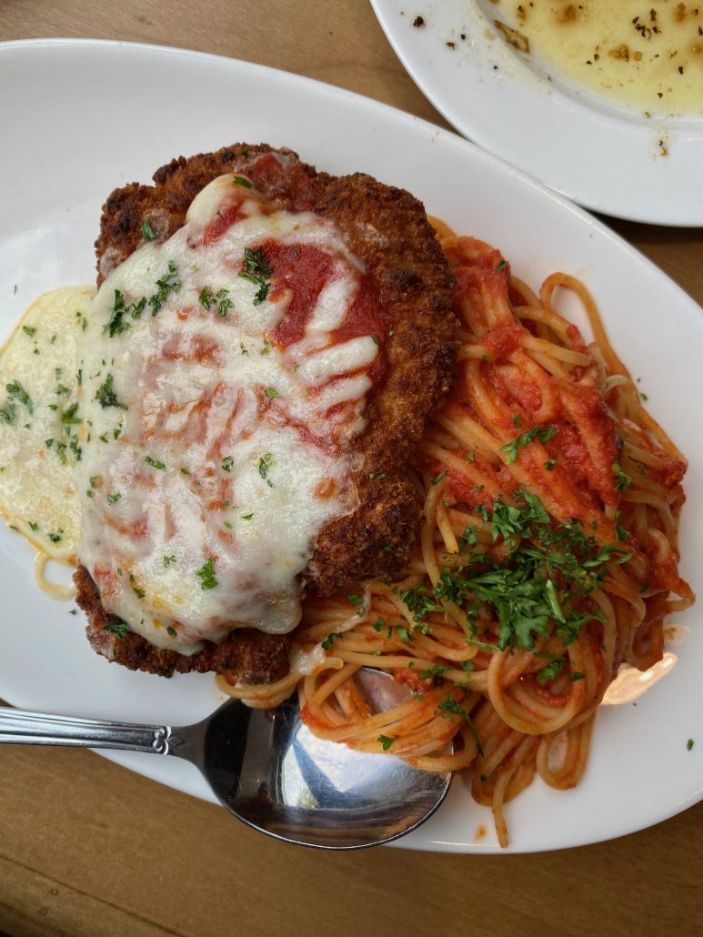 Chicken parmesan at Mariola Italian in downtown Wooster, Ohio.