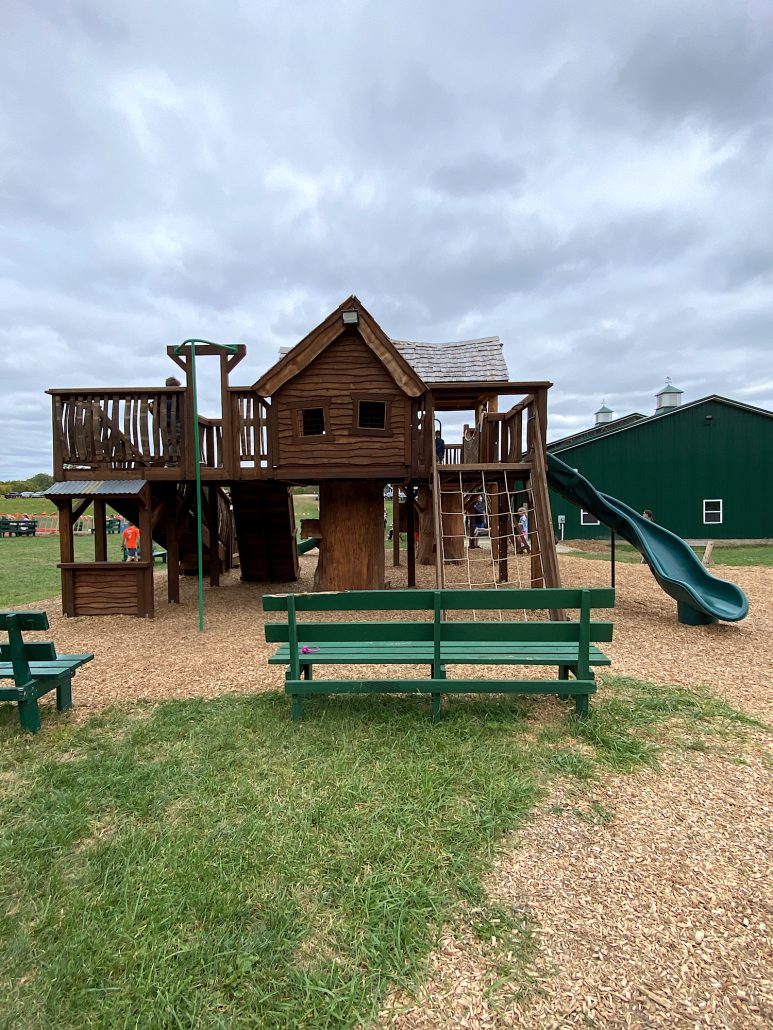 The Treehouse playground at Leeds Farm in Ostrander, Ohio.
