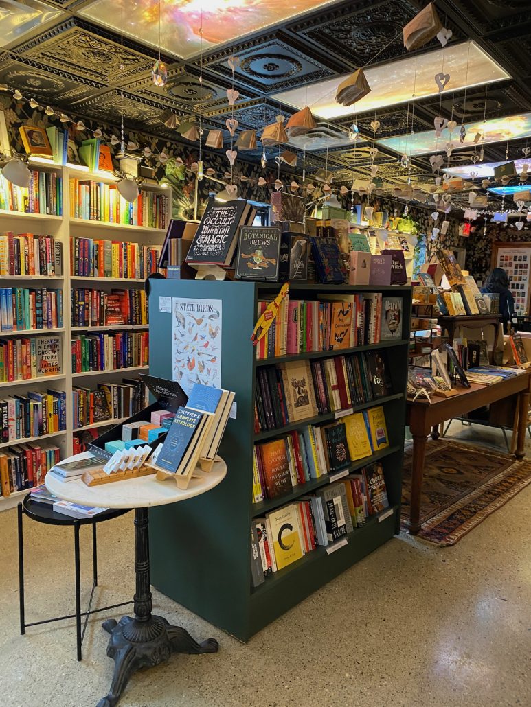 Books and gifts at Birdie Books.