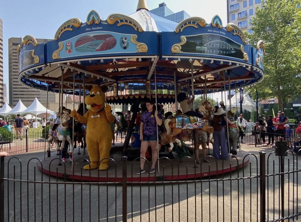 The carousel at Columbus Commons.