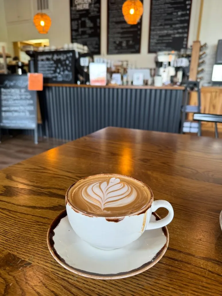 A Lydia's Latte from Red Hen Cafe in Plain City, Ohio.