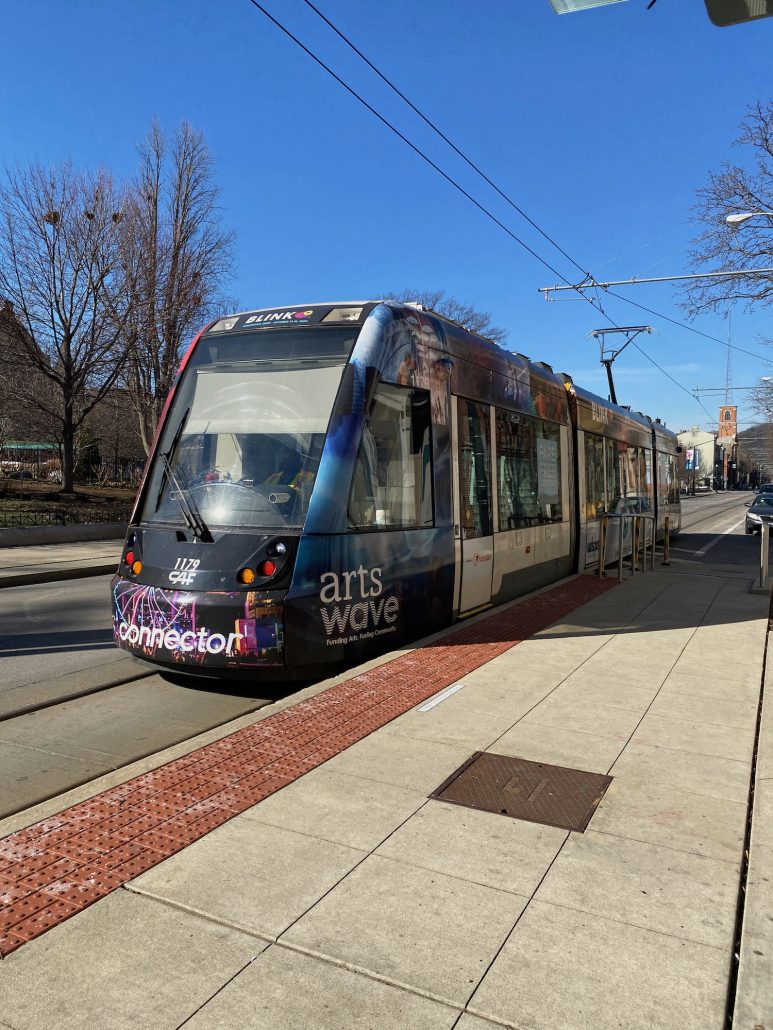 The Connector Streetcar in Cincinnati, Ohio.