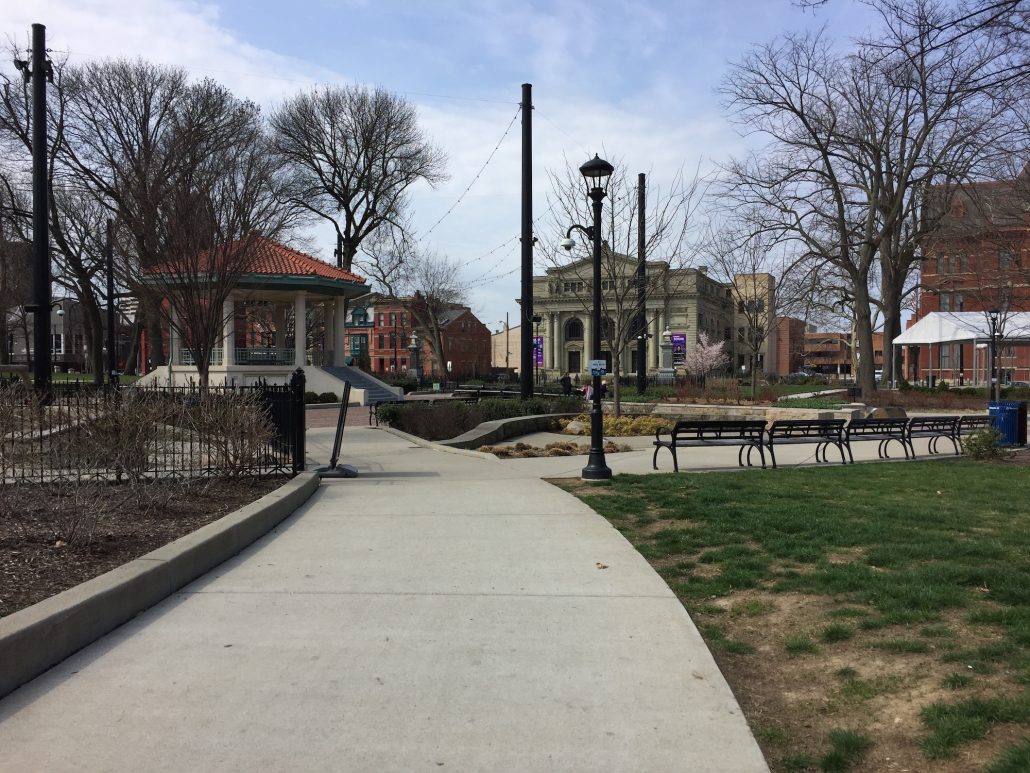 The gazebo at Washington Park in Cincinnati.