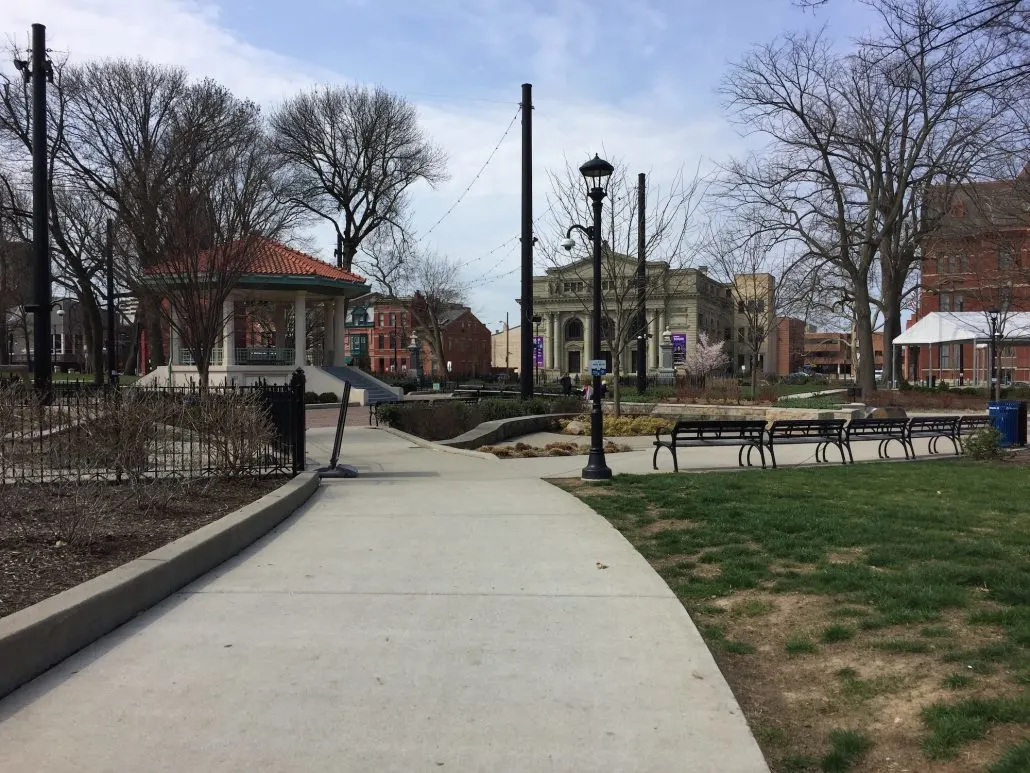 The gazebo at Washington Park in Cincinnati.