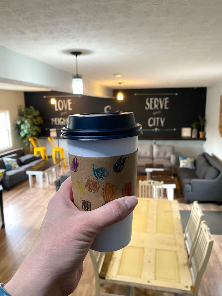 A cup of coffee from Coffee Connections of Hilliard.