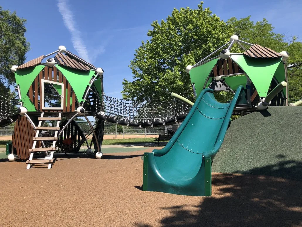 Play structures at Northam Park in Upper Arlington, Ohio.