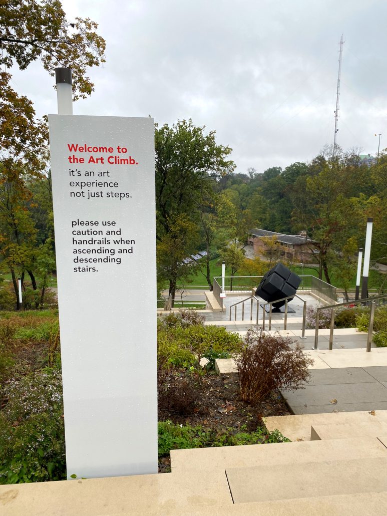 The Art Climb steps behind the Cincinnati Museum of Art.