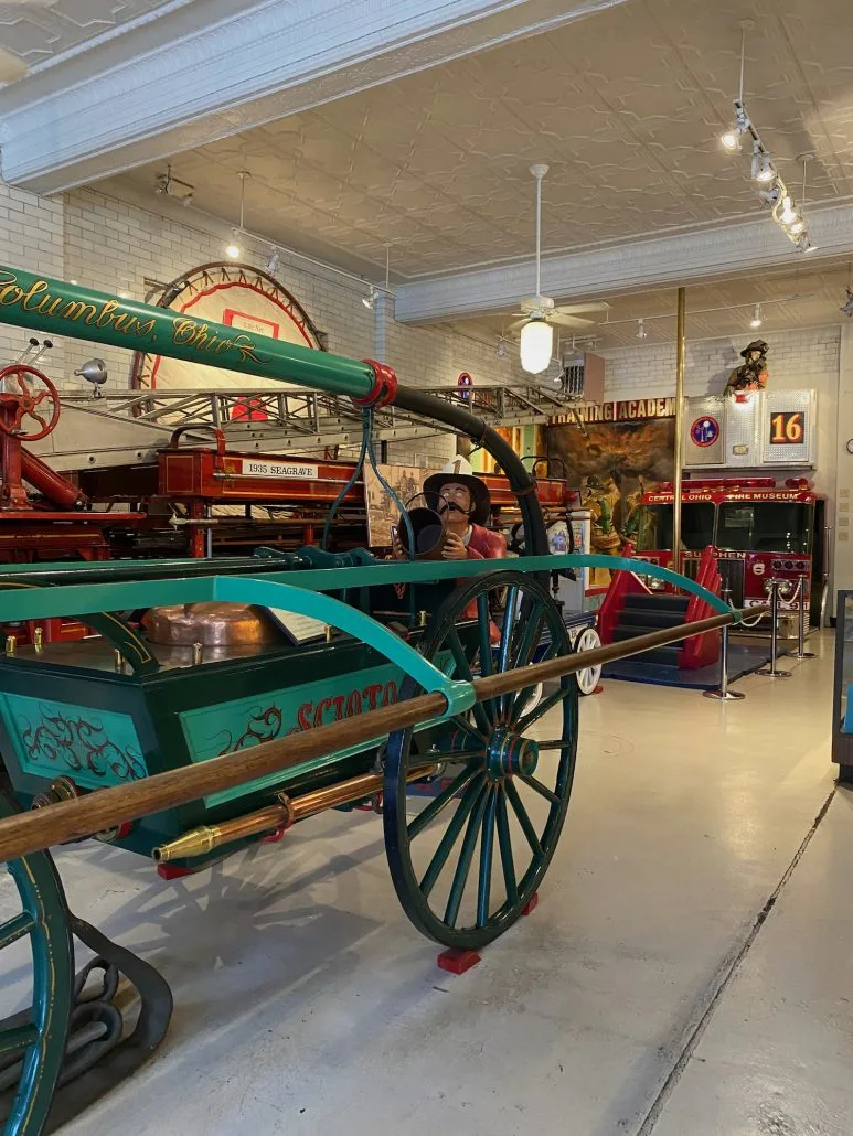 A fire truck display inside the Central Ohio Fire Museum in Downtown Columbus.