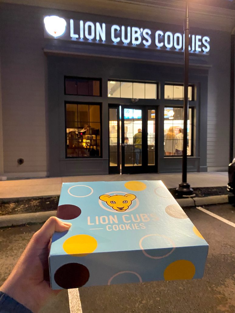 A box of Lion Cub's Cookies at the Worthington Gateway location.