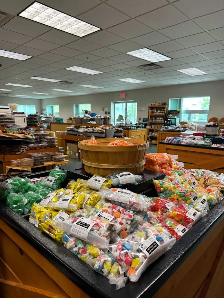 Candy and nuts for sale at the Tropical Fruit & Nut Outlet in Grove City, Ohio.