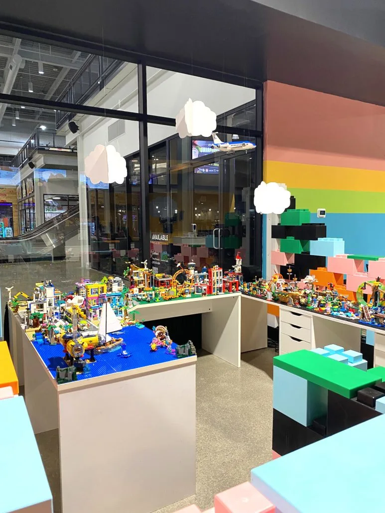 A LEGO display at The Brickery Cafe in Newport on the Levee near Cincinnati, Ohio.