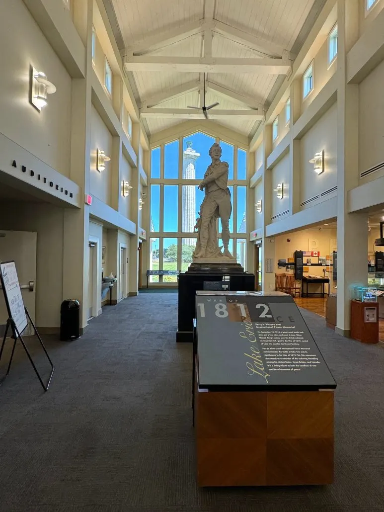 Inside the Visitor's Center at Perry's Monument.