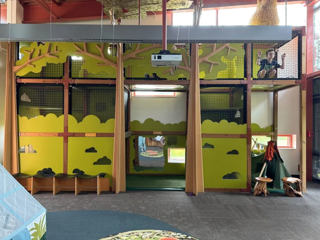 The indoor play area at the Grange Insurance Audubon Center.
