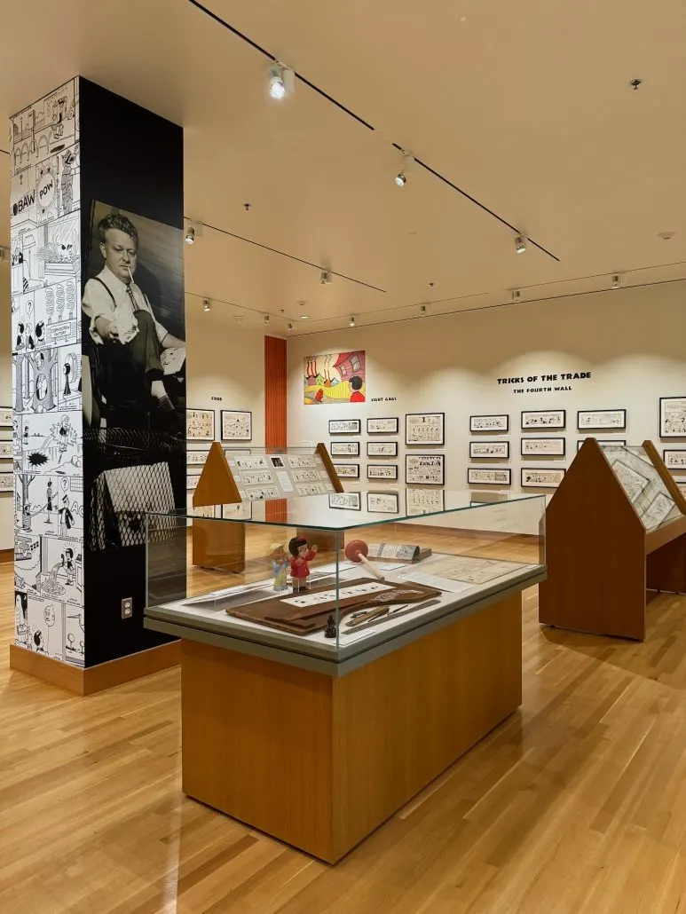 Comics on display at the Billy Ireland Cartoon Museum on the OSU Campus.