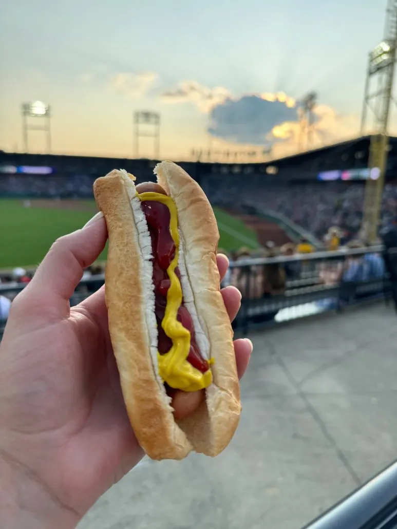 A hot dog at Huntington Park, home of the Columbus Clippers.