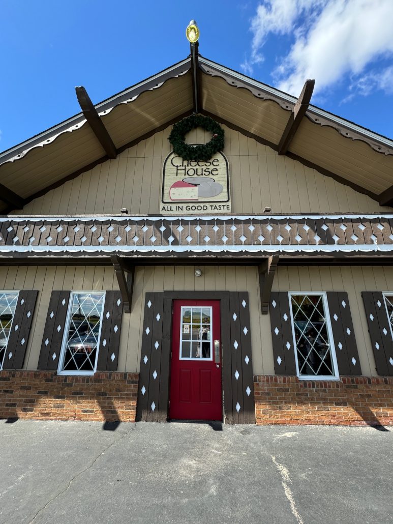 The outside facade of The Cheese House in Plain City, Ohio.