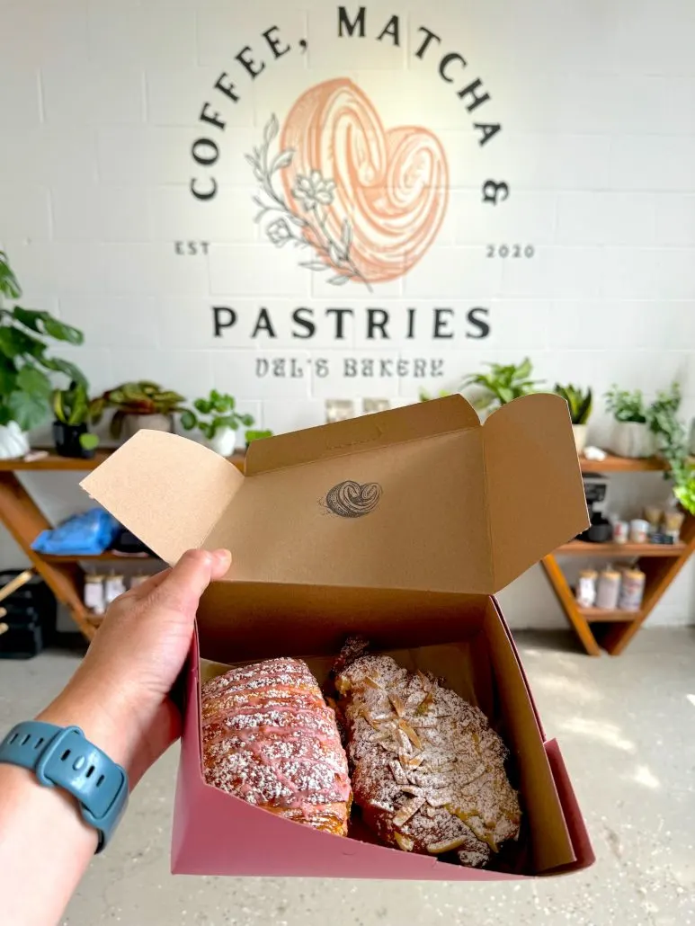 Two pastries in a box at Val's Bakery in Dayton, Ohio.