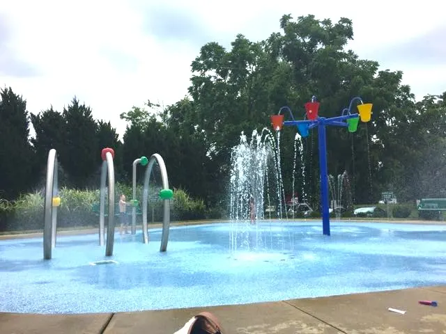 Splash pad in Powell, Ohio.