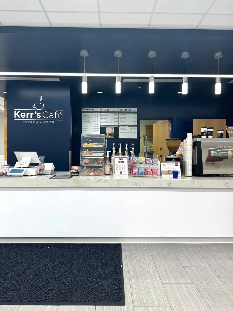 Kerr's Cafe, a coffee shop inside the Hilliard LIbrary.