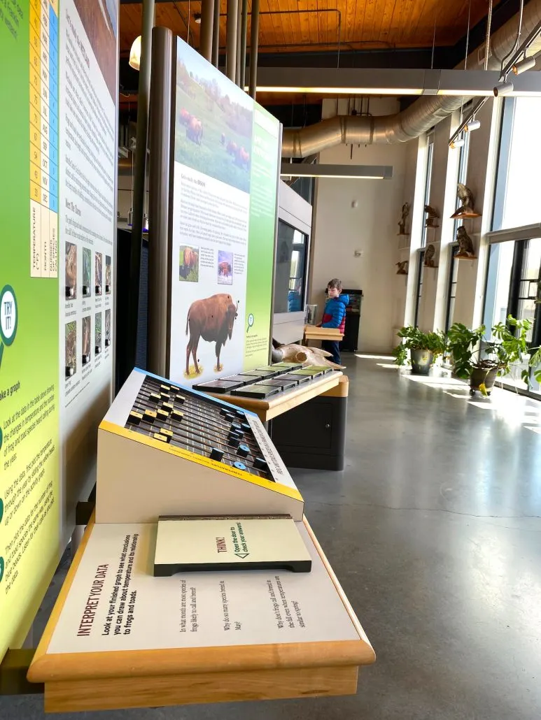 Educational displays at the Nature Center at Battelle Darby.