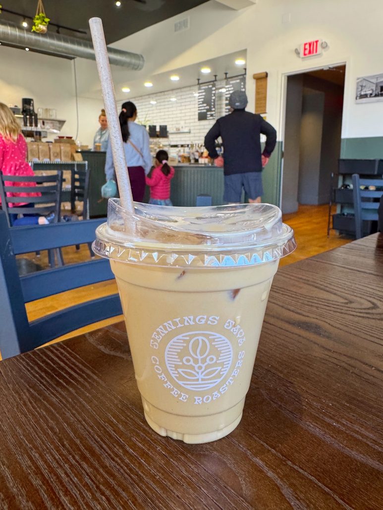 A cup of iced coffee at Jennings Java on the South Side of Columbus, Ohio.