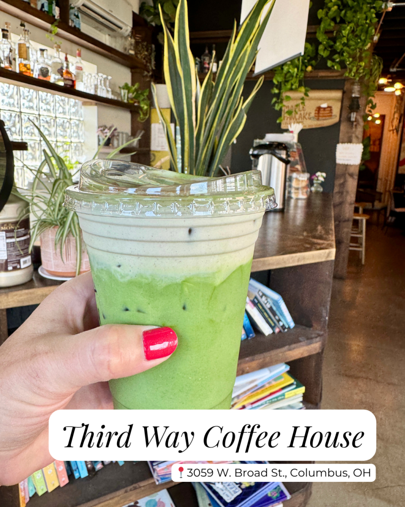 A matcha with cold foam at Third Way Coffeehouse.