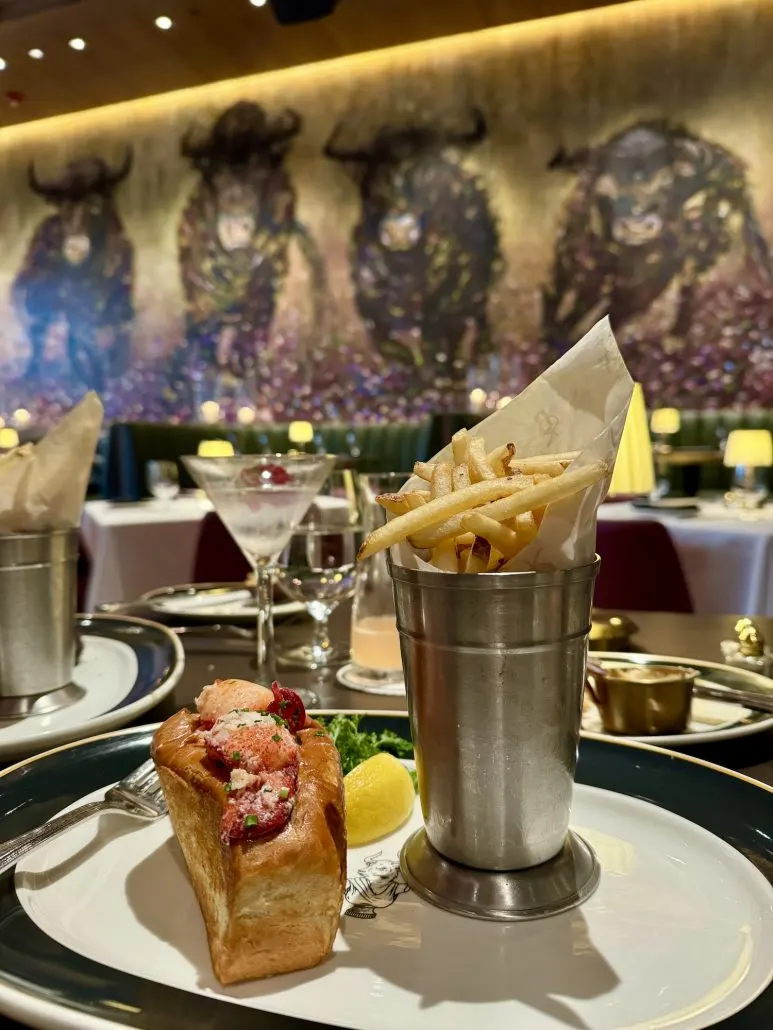 A lobster roll and fries at Butcher and Rose in Columbus, Ohio.